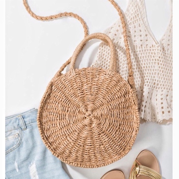 Handbags - LAST ONE✨ Round Crossbody Straw Handbag Summer Bag